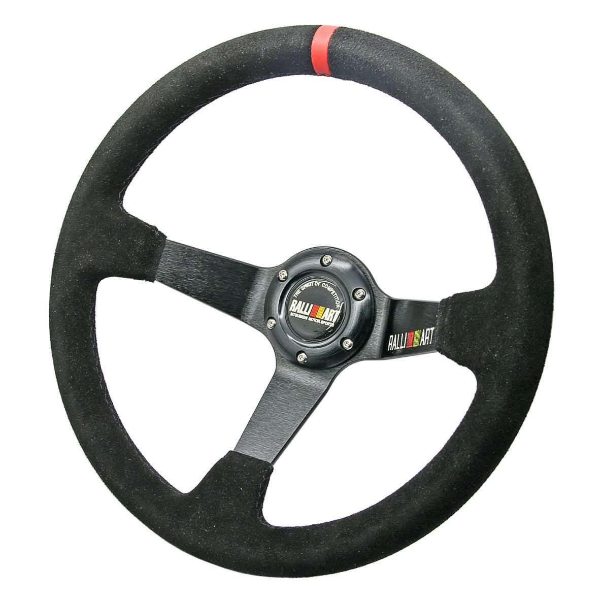 350mm Universal Black Suede Leather Flat Dish Steering Wheel Avcon Group Racing Accessories